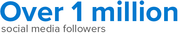 Over 1 million followers